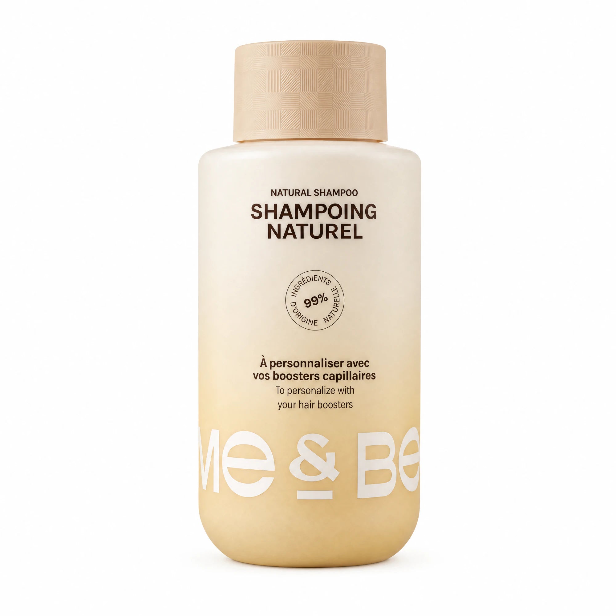 Shampoing naturel Me & Beauty - flacon studio fond clair