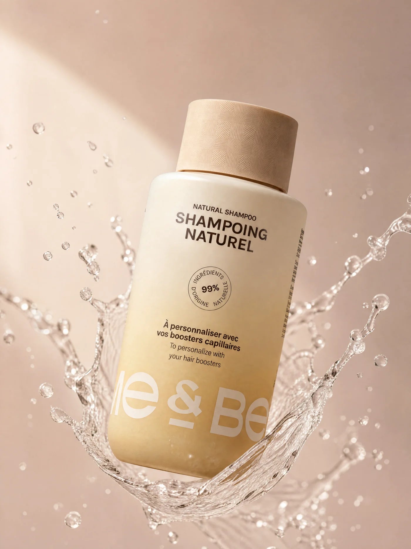 Shampoing naturel Me & Beauty avec brosse et booster